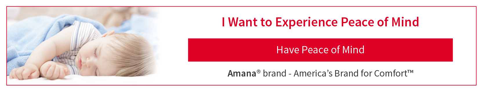 Amana brand peace of mind
