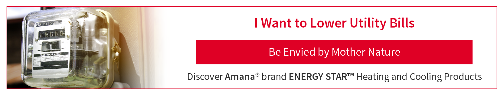 Lower Utility bills with Amana